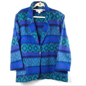 Vtg 90s Oversized Coatigan Warm Fuzzy Work Leisure